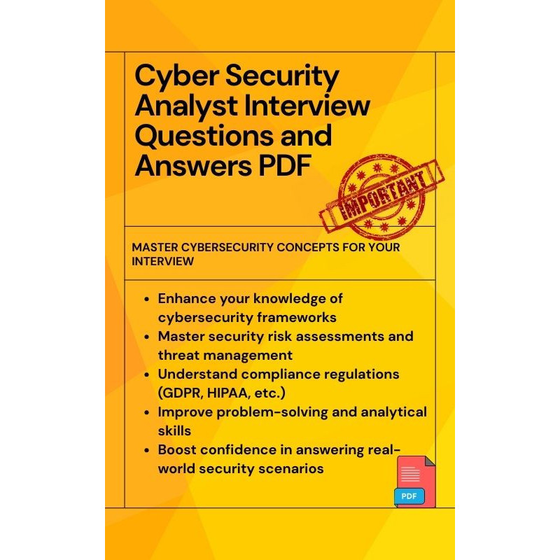 Cyber Security Analyst interview questions and answers pdf Cyber Security Analyst interview questions and answers pdf