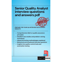 Senior Quality Analyst interview questions and answers pdf