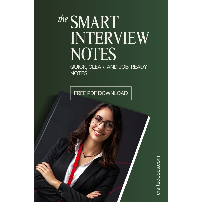 Interview Notes Collection PDF Cover – CraftedDocs.com