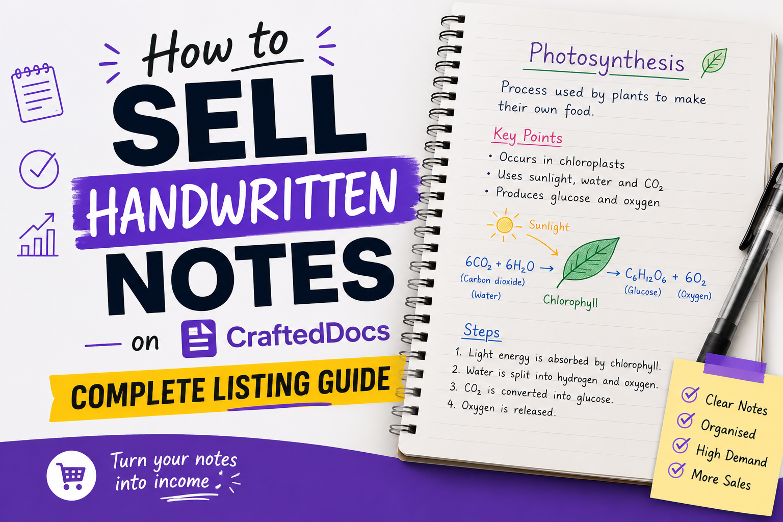 How to Sell Handwritten Notes on CraftedDocs — Complete Listing Guide