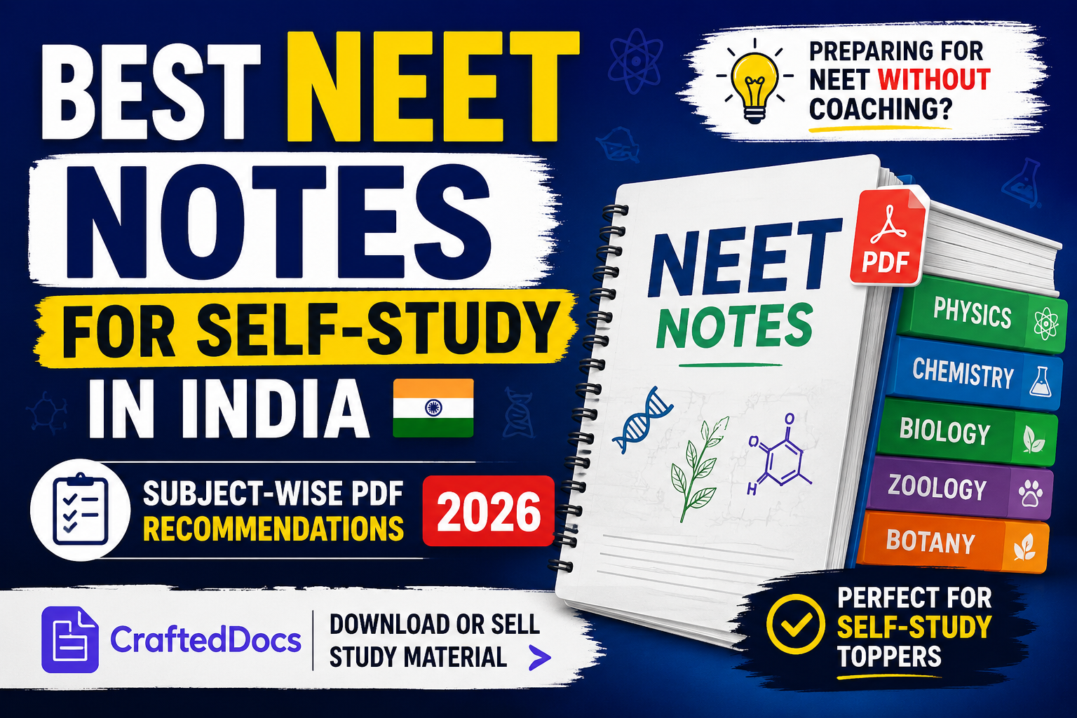 Best NEET Notes for Self-Study in India: Subject-Wise PDF Recommendations 2026