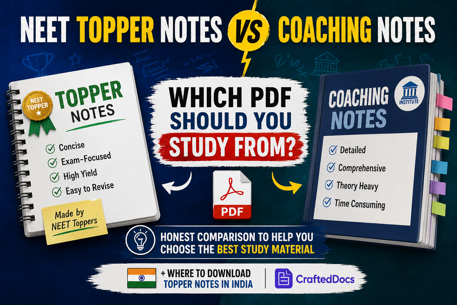 NEET Topper Notes vs Coaching Notes: Which PDF Should You Study From?