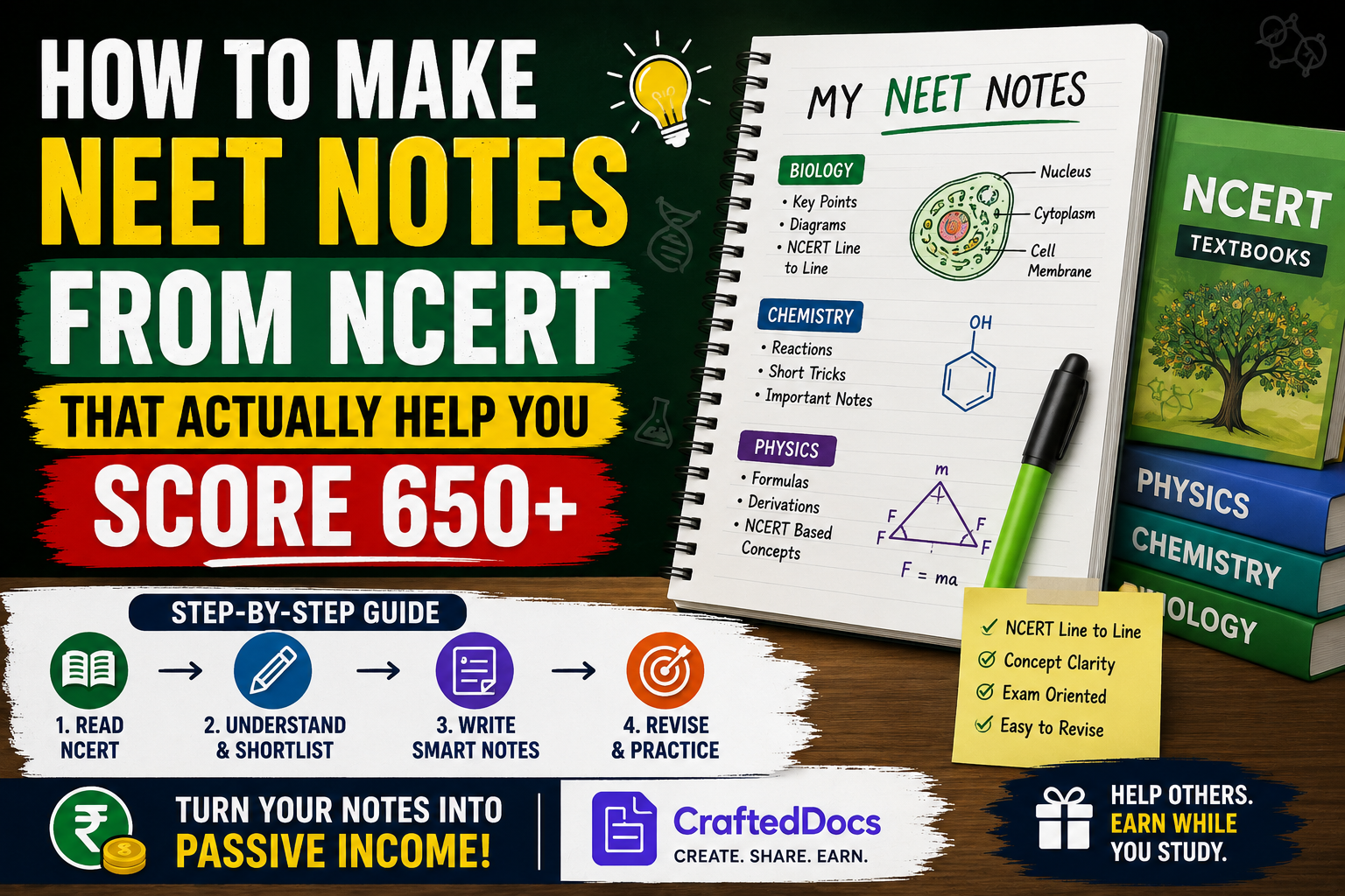 How to Make NEET Notes from NCERT That Actually Help You Score 650+