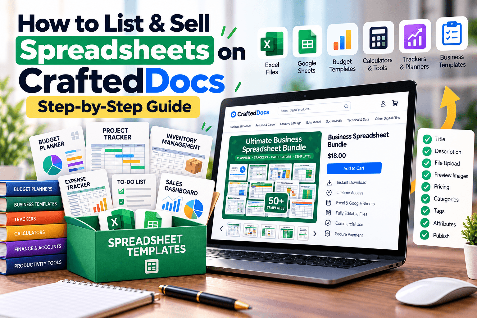 How to List & Sell Spreadsheets on CraftedDocs: Step-by-Step Guide