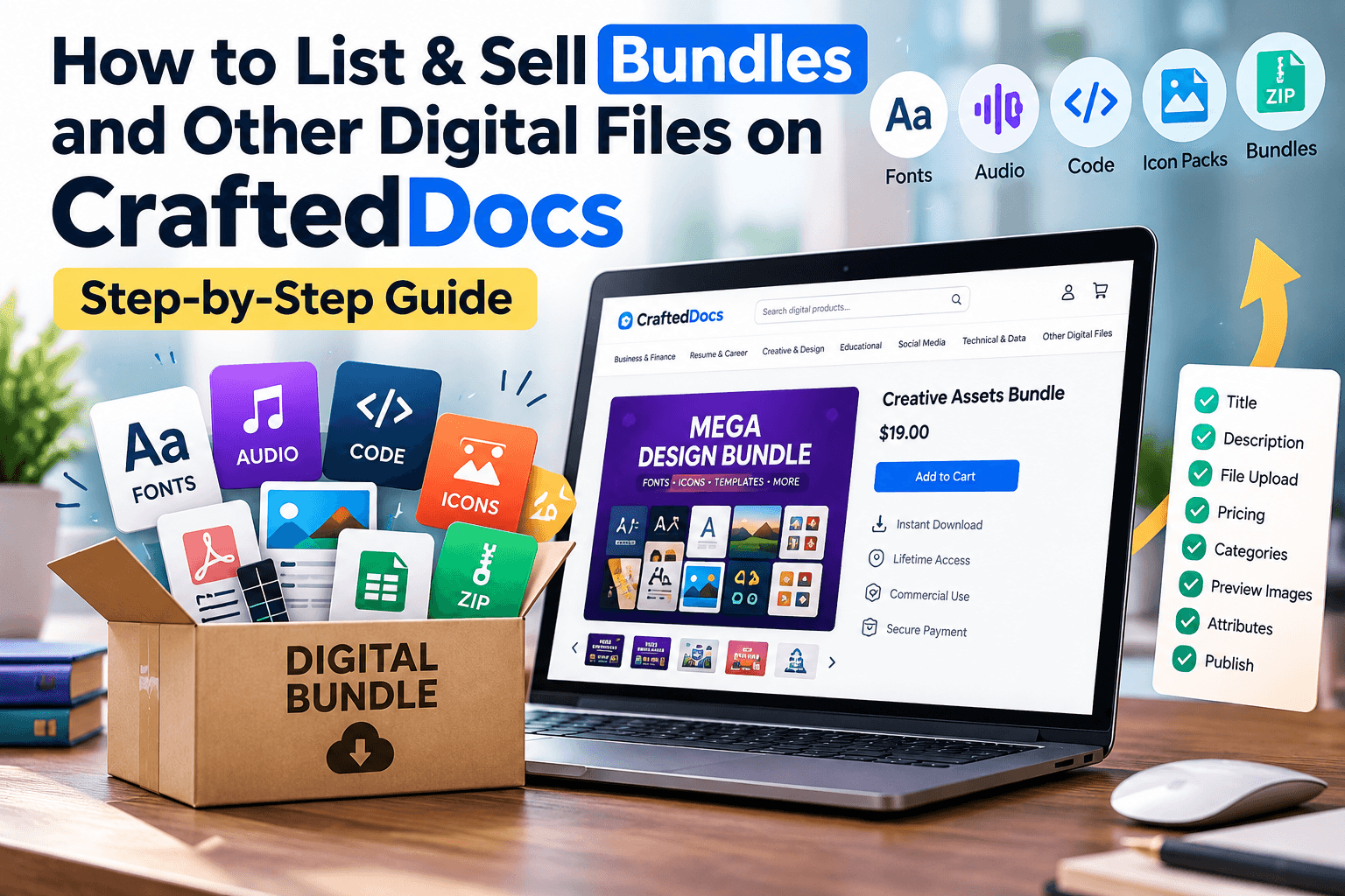 How to List & Sell Bundles and Other Digital Files on CraftedDocs: Step-by-Step Guide