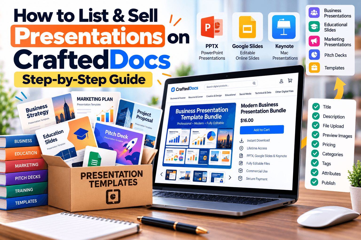 How to List & Sell Presentations on CraftedDocs: Step-by-Step Guide
