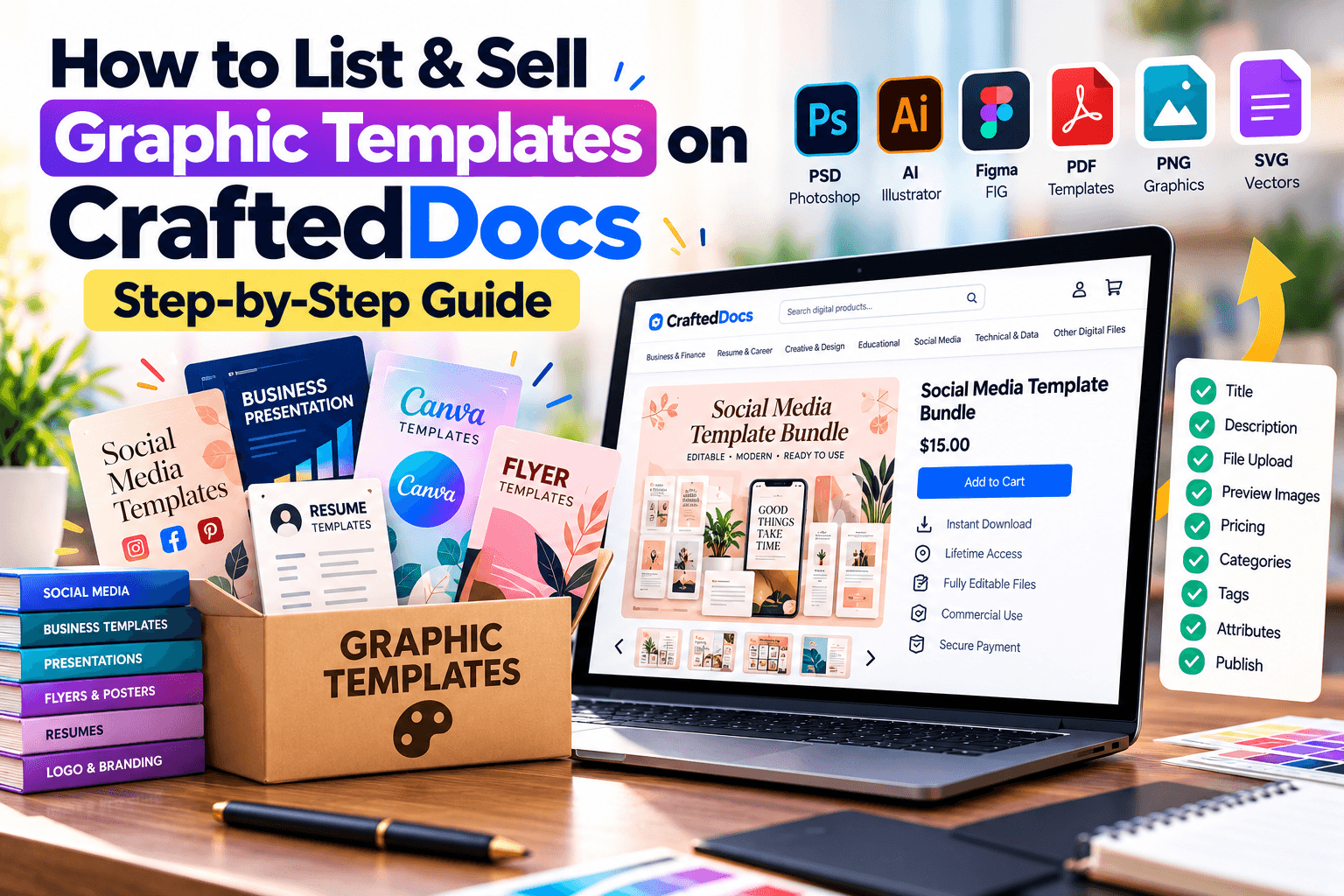 How to List & Sell Graphic Templates on CraftedDocs: Step-by-Step Guide