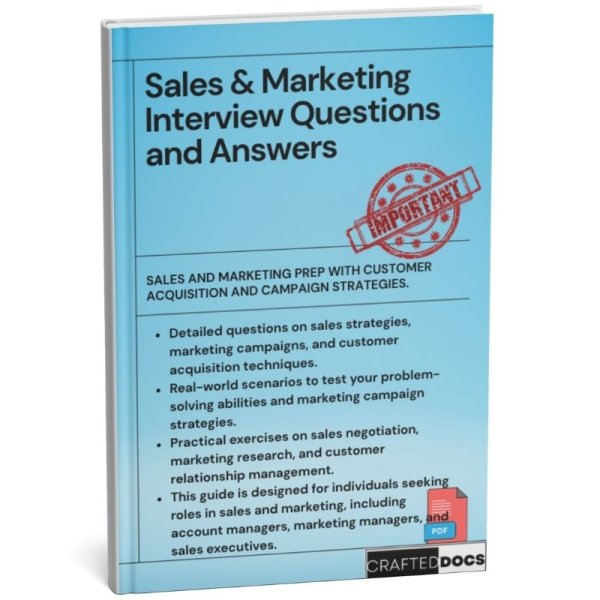Sales & Marketing Interview Questions and Answers PDF