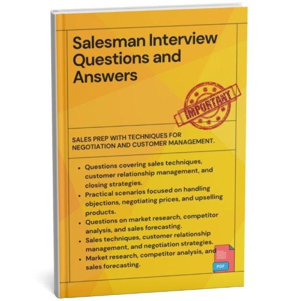Salesman Interview Questions and Answers PDF